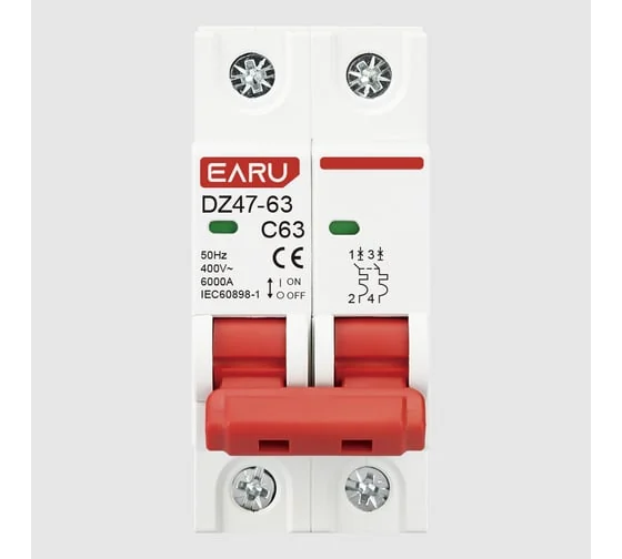 Breaker EARU AC DZ47-63 de 2 polos